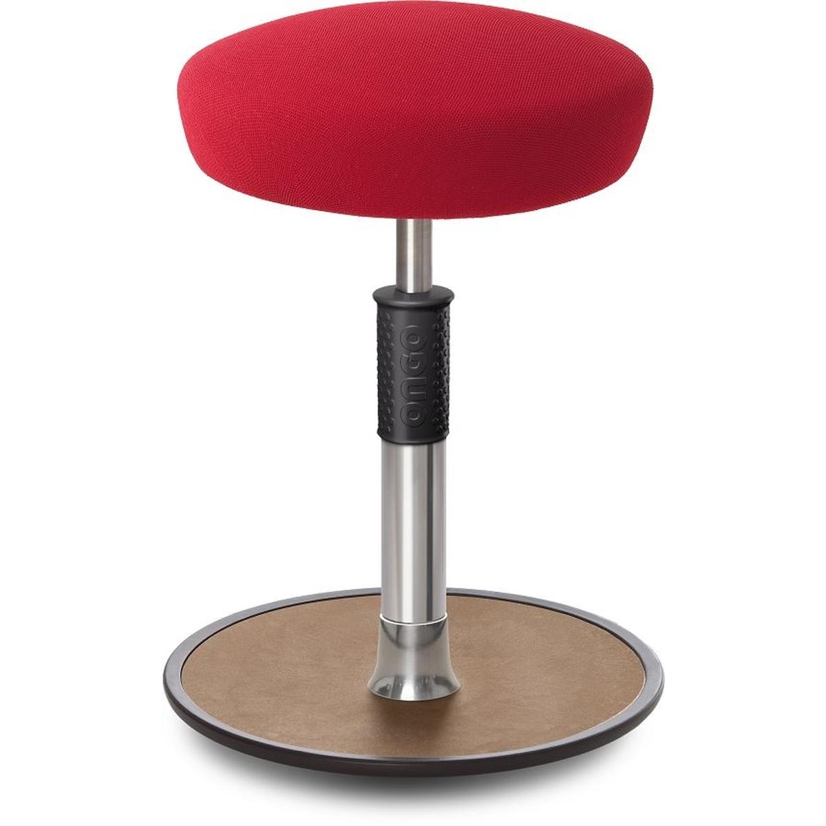 Ongo, Bürostuhl, Sitz- Stehhocker Free Regular Hutsitz Gestrick Rot chrom /Natur
