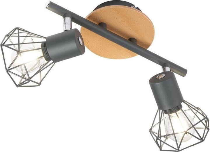 Produktbild Fischer & Honsel Honsel Ran Spotschiene 2-fach E14 grau 21385 (E14)