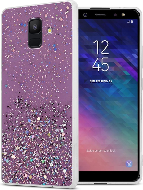 Purple with glitter