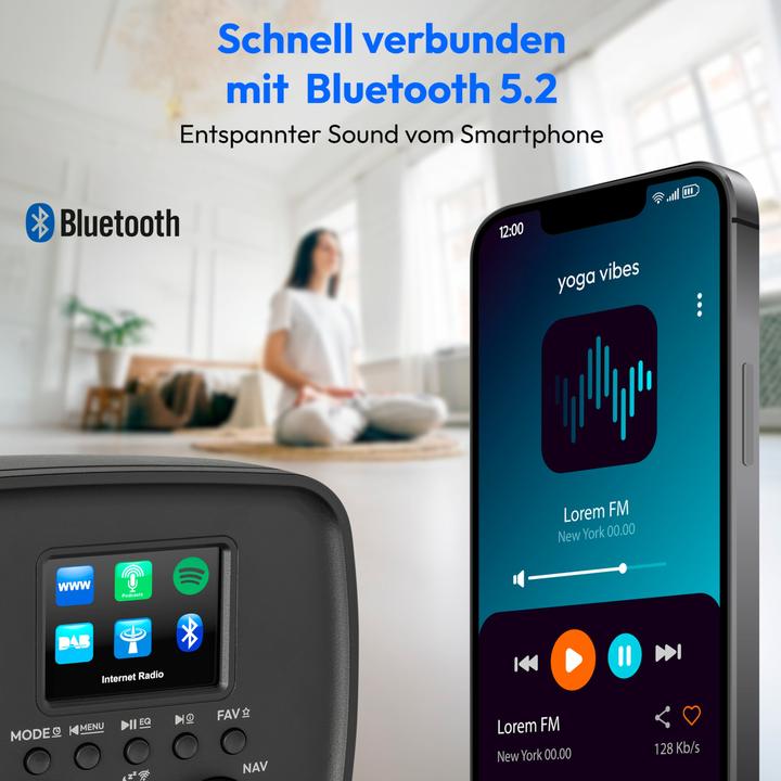 Produktbild Medion LIFE Internetradio IRE-1 (MD89318) schwarz DAB+ Internetradio (DAB+, Internetradio, Bluetooth, WLAN)