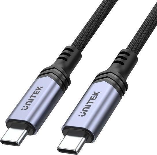 Actual product image Unitek Cable USB USB-C - USB-B 2 m Czarny (C14110GY-2M) (2 m, USB 3.2 Gen 1, 240 W)