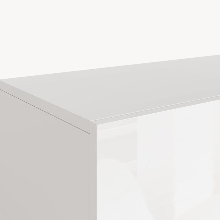 Produktbild En.Casa Hängeboard Evaton 160x32x30 cm Weiss, hochglanz (160 x 31.50 x 30 cm)