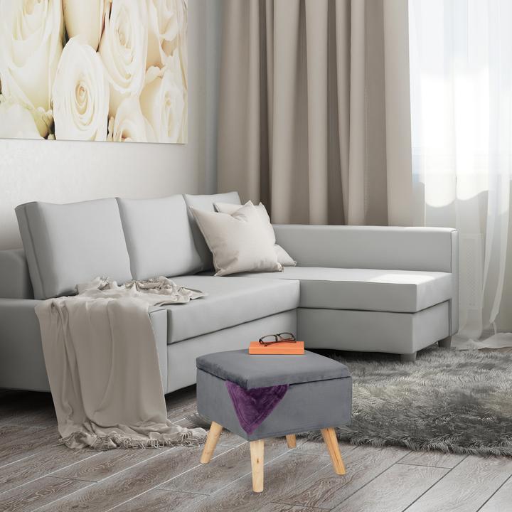 Image du produit Relaxdays Tabouret velours