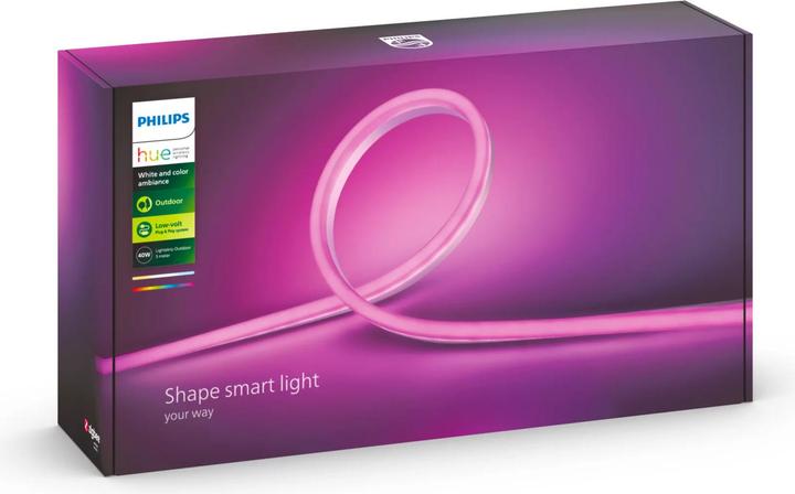 Produktbild Philips Hue Outdoor Lightstrip 5m DE-Stecker (Mehrfarbig, 500 cm, Outdoor)