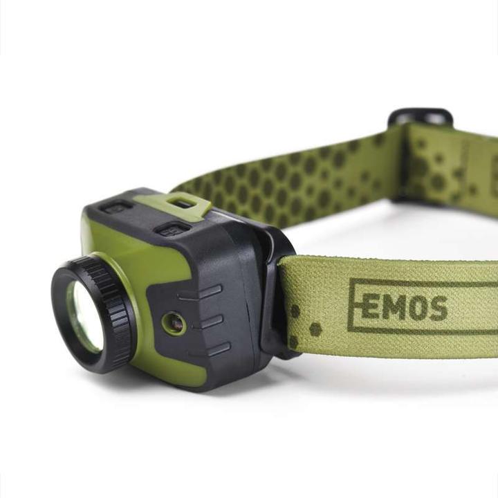 Actual product image Emos CREE LED Headlamp, 330 lm, 200 m, 3× AAA (330 lm)