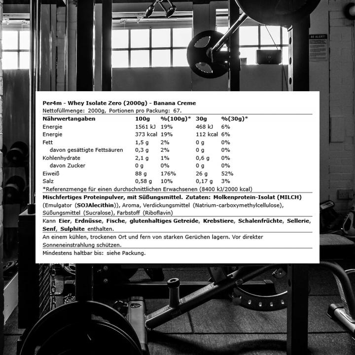 Produktbild Per4m Whey Isolate Zero (2000 g, Banane)