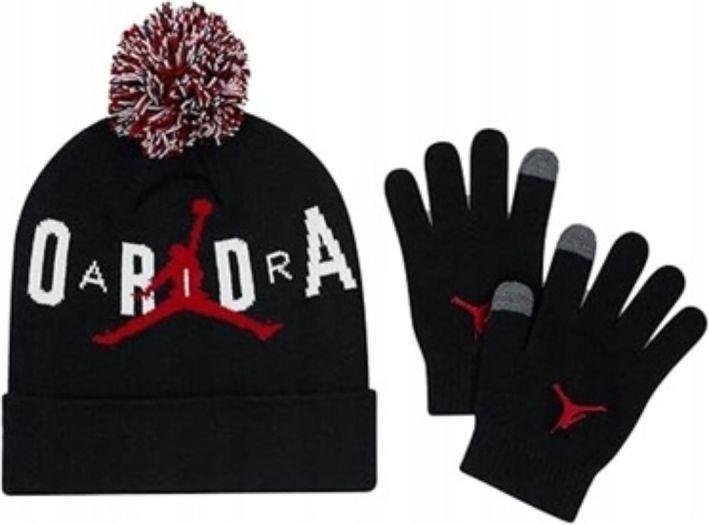 Produktbild Air Jordan Youth Set Winter Hat + Gloves Essential Pom Beanie Set Black - 9A0869-023 (One Size)