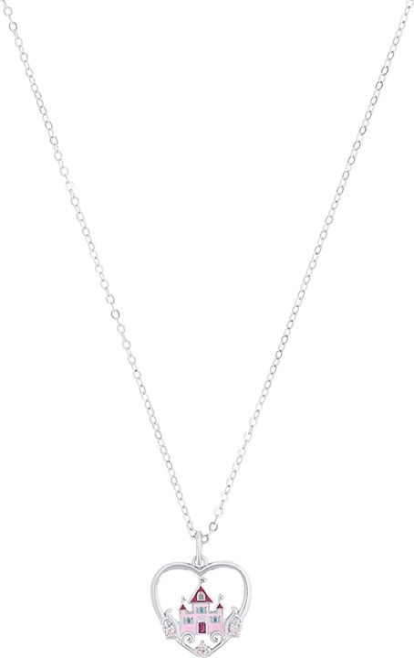 Prinzessin Lillifee Halsschmuck für Mädchen, 925 Sterling Silber, Zirkonia synth. | Herz (Silber 925)