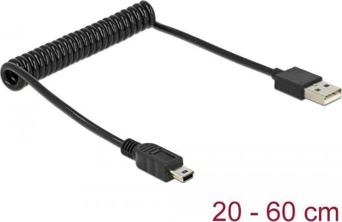 Produktbild Delock USB-mini-Kabel Spiralkabel (0.20 m, USB 2.0)