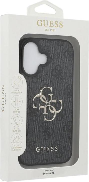 Actual product image Guess GUHCP16S4GMGGR iPhone 16 6.1" czarny/black hardcase 4G Big Logo (Apple iPhone 16)