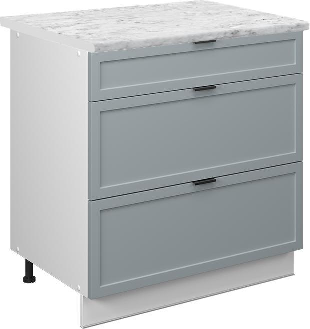 Blau, hellblau-grau, Weiss