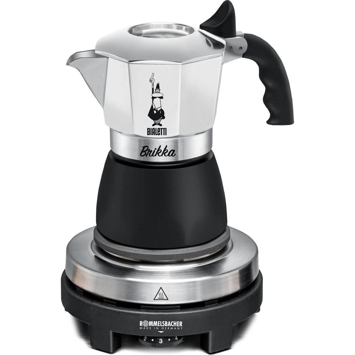 Rommelsbacher Set per l'espresso, Caffettiera moka, Nero