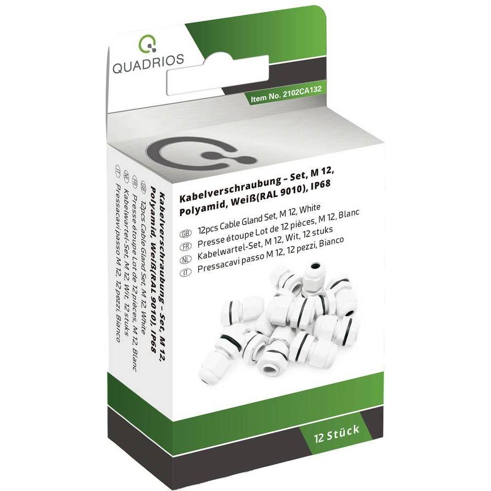 Quadrios, Kabelverbindung, Mini-Kabelverschraubungs-Sortiment, - M 12 12 Stück