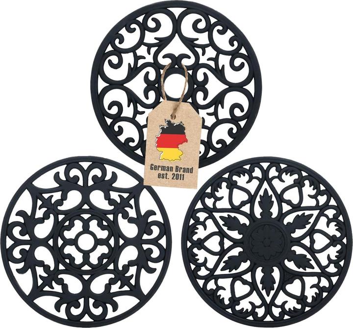 Intirilife 3-teiliges Untersetzer Set (3 x, Pfannenuntersetzer)