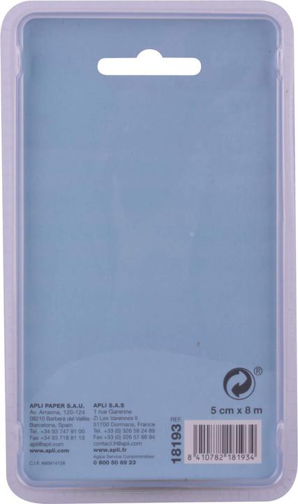 Produktbild Apli Selbstklebendes pad, auf rolle, 50 mm x 8 m, blister, pastellblau (151 x 50 mm)