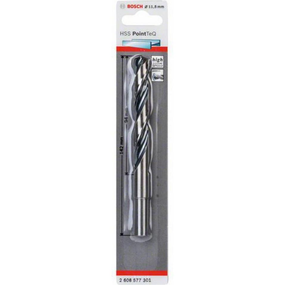Thumbnail - Bosch Professional Zubehör, Bohrereinsatz, Metallspiralbohrer HSS PointTeQ, DIN 338, mit reduziertem Schaft, 11,5 mm (11...