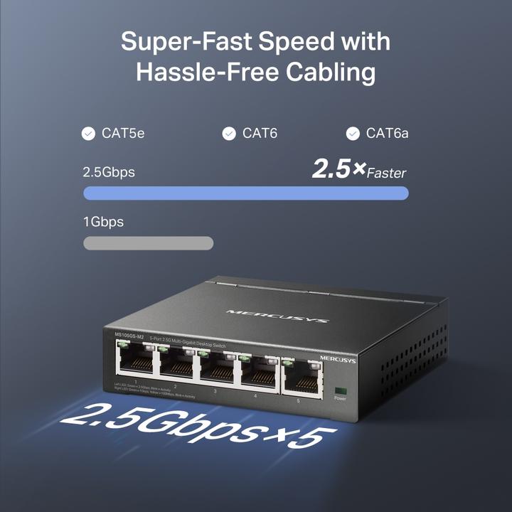 Actual product image Mercusys Mercu-MS XXX (5 ports)