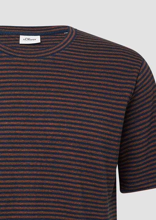 Produktbild S.Oliver T-Shirt Meliertes Ringel-Shirt mit Crew Neck (3XL)