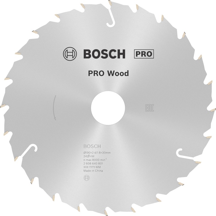 Actual product image Bosch Professional Zubehör PRO Wood circular saw blade, 190 x 2.4 x 30 mm