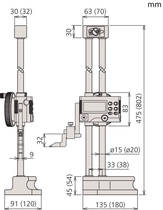 Produktbild Mitutoyo Digitales Höhenmess- und Anreissgerät, Anreisshöhe: 300 mm