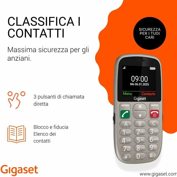 Actual product image Gigaset GL395 silver (2.20", 0.30 Mpx, 2G)