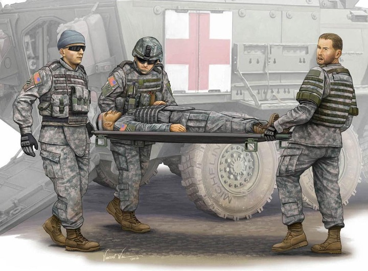 Trumpeter Modern U.S. Army-Stretcher AmbulanceTeam