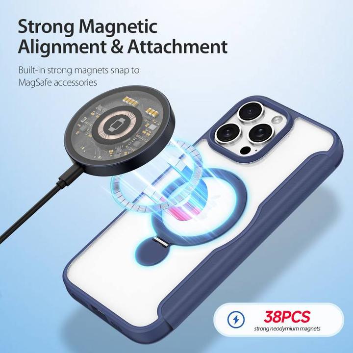 Image du produit Dux Ducis Housse cuir Skin X Pro 360° Ring Stand Series (Apple iPhone 16 Pro Max)