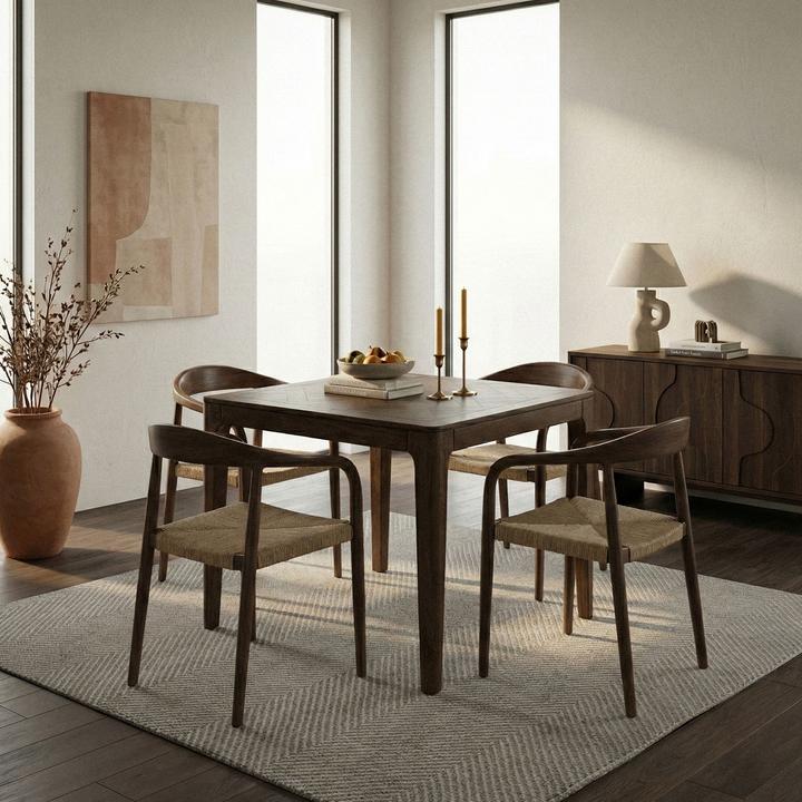 Actual product image FineBuy Esstisch Massivholz Quadratisch 80cm Esszimmertisch Küchentisch Tisch 4 Personen