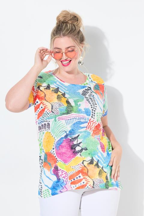 Image du produit Angel of Style T-shirt coupe évasée, motif coloré (54)
