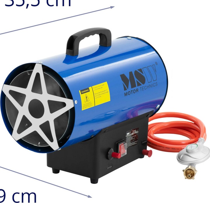 Produktbild MSW Gasheizer Gasstrahler Gas Heizgebläse manuelle Zündung Gaskanone 15000 W 160 m² (15000 W)