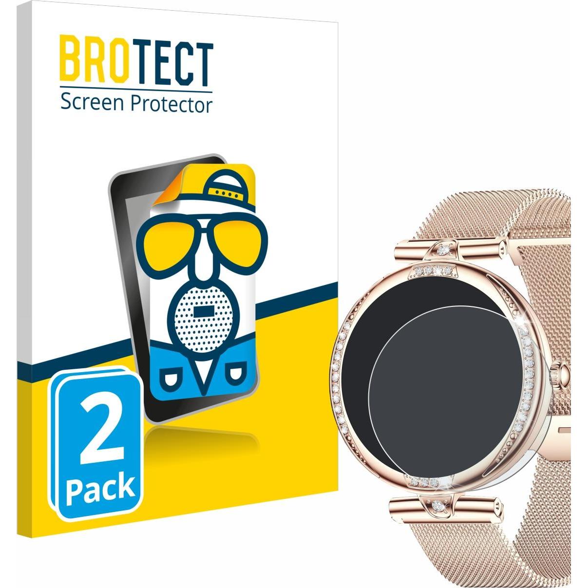 BROTECT Entspiegelungs-Schutzfolie Displayschutz Matt, Smartwatch Schutzfolie, Grau