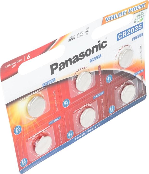 Actual product image Panasonic Lithium Power CR2025 (6 pcs., CR2025, 165 mAh)