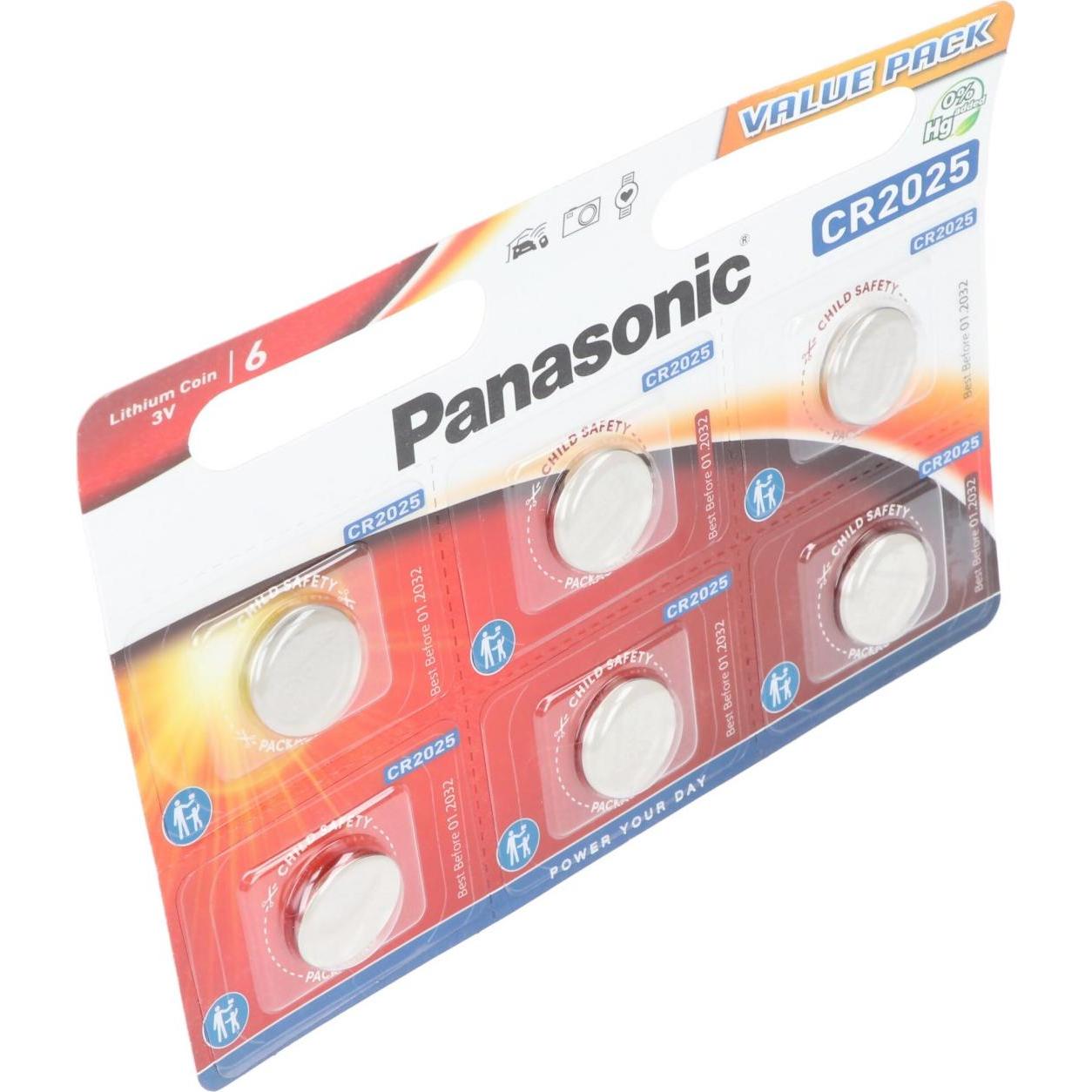 Thumbnail - Panasonic Lithium Power CR2025 (6 Stk., CR2025, 165 mAh), Batterien + Akkus