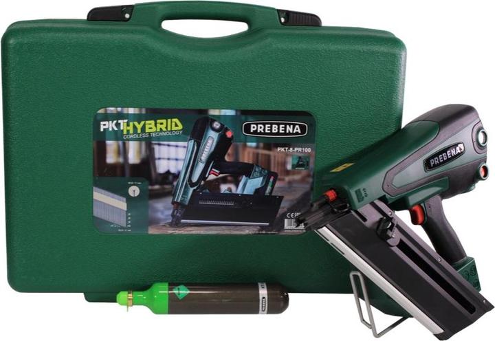 Produktbild Prebena PKT-8-PR100 Akku Hybrid Nagler 18 V 65 - 100 mm Solo + Koffer - ohne Akku, ohne Ladegerät