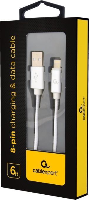 Actual product image Gembird CableXpert Micro USB Cable with Metal Connectors 1.8 m CCB-mUSB2B-AMLM-6-S (1.80 m, USB 2.0, 3600 W)