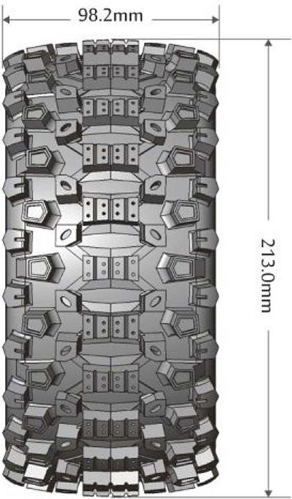 Produktbild Louise x-uphill sport-reifen mft inkl. felgen schwarz 24mm für arrma kraton/outcast 8s