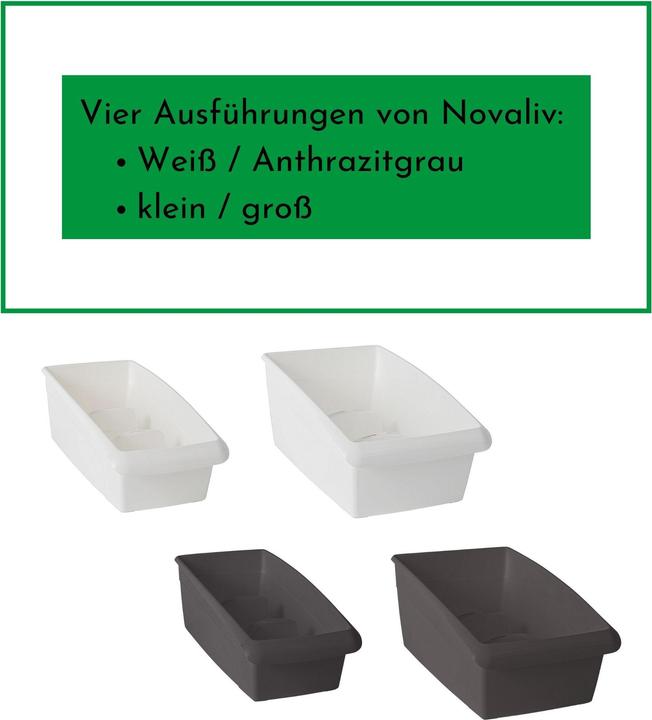 Produktbild Novaliv Kosmetik Aufbewahrung Set - 25 x 12 cm und 25 x 16 cm ANTHRAZIT GRAU - Make-up Pinselhalter