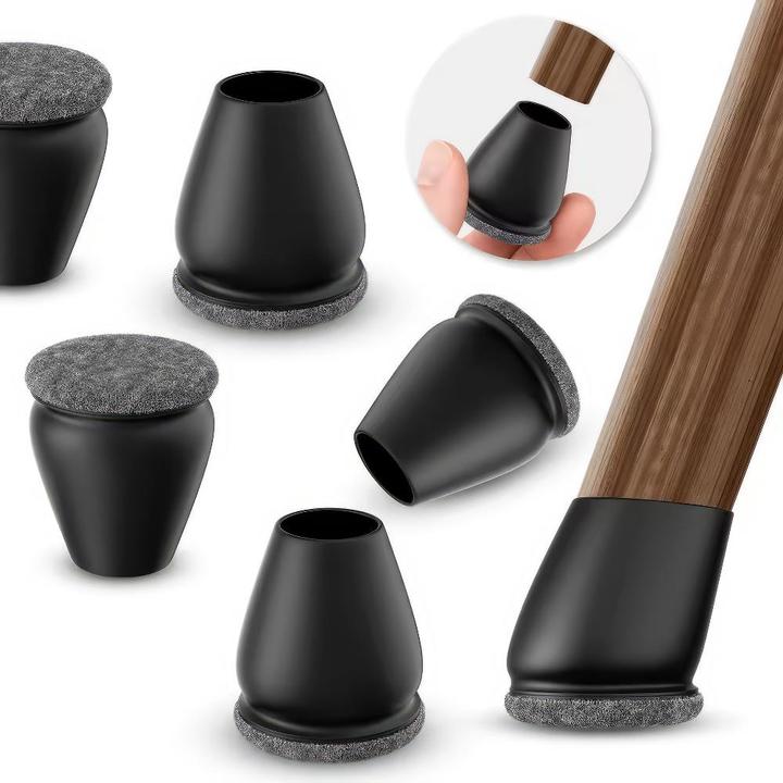 Qmexa Stuhlbein Stulpen (Curseurs en plastique, Planeurs en feutre, 4 pcs)