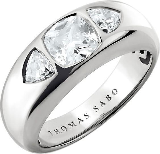 Produktbild Thomas Sabo Ring mit facettierten weissen Zirkoniasteinen Bold Elegance Silber (54, 925 Silber)