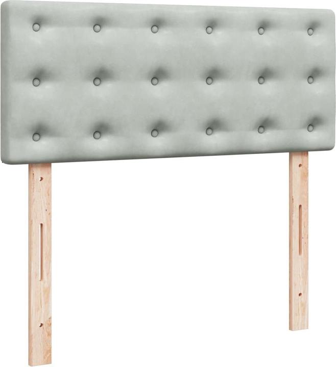 Actual product image VidaXL Bo x spring bed with mattress 140 x 190 cm velvet (140 x 190 cm, 140 x 190 cm)