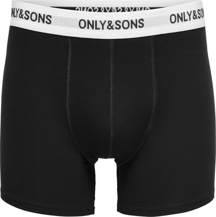 Image du produit Only & Sons Onsfitz Solid Black Boxer 3pack Noos (XS, Lot de 3)