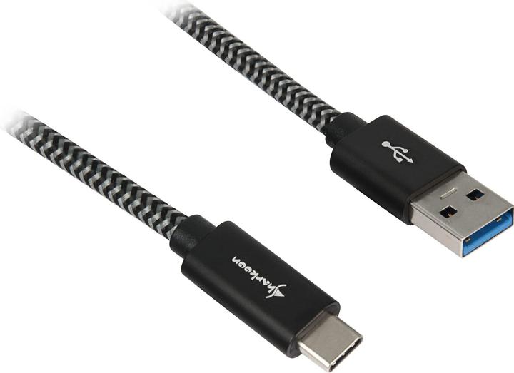 Image du produit Sharkoon USB A 3.1 Stecker auf USB-C Stecker (1 m, USB 3.1)