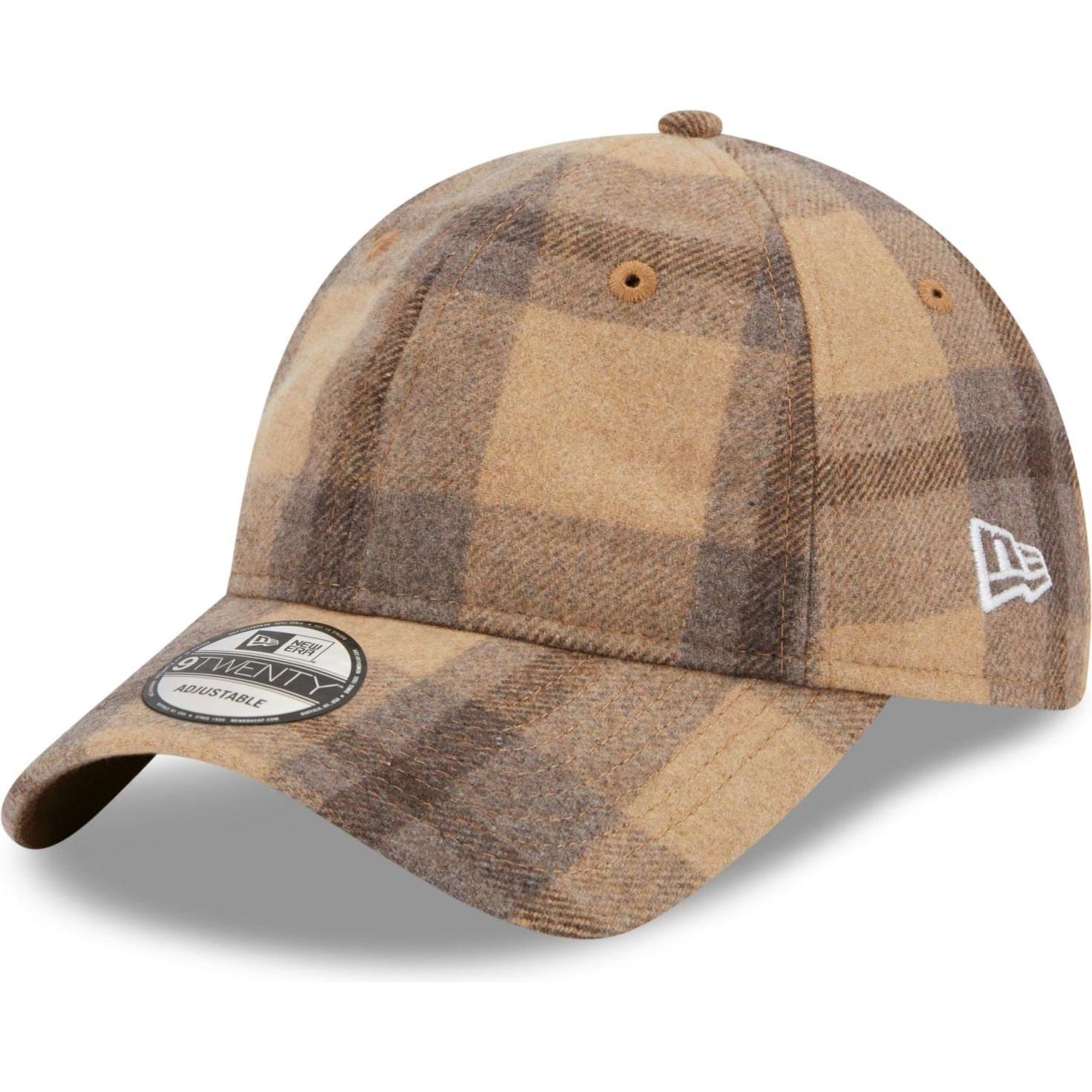 New Era, Herren, Cap, 9Twenty Strapback Melton Check, Beige, (One Size)