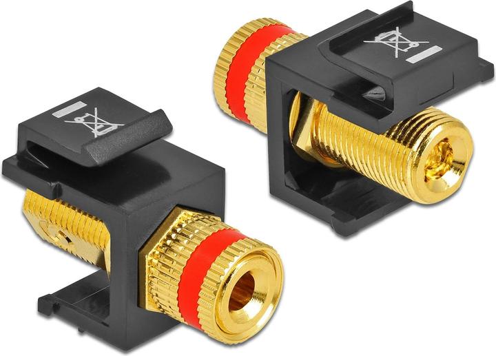 Immagine prodotto Delock Terminale del polo del modulo Keystone > presa filettata rosso / nero