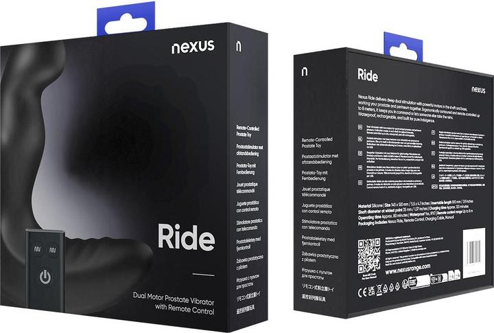 Actual product image Nexus Ride Remote Control Prostate Dual Motor Vibrator