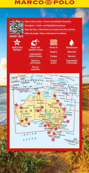 Actual product image Reisekarte Australien 1:4 Mio