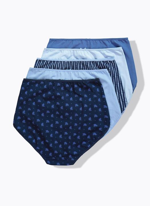 Produktbild Ulla Popken Maxislips, 5er-Pack, Muster/einfarbig (50, 52)
