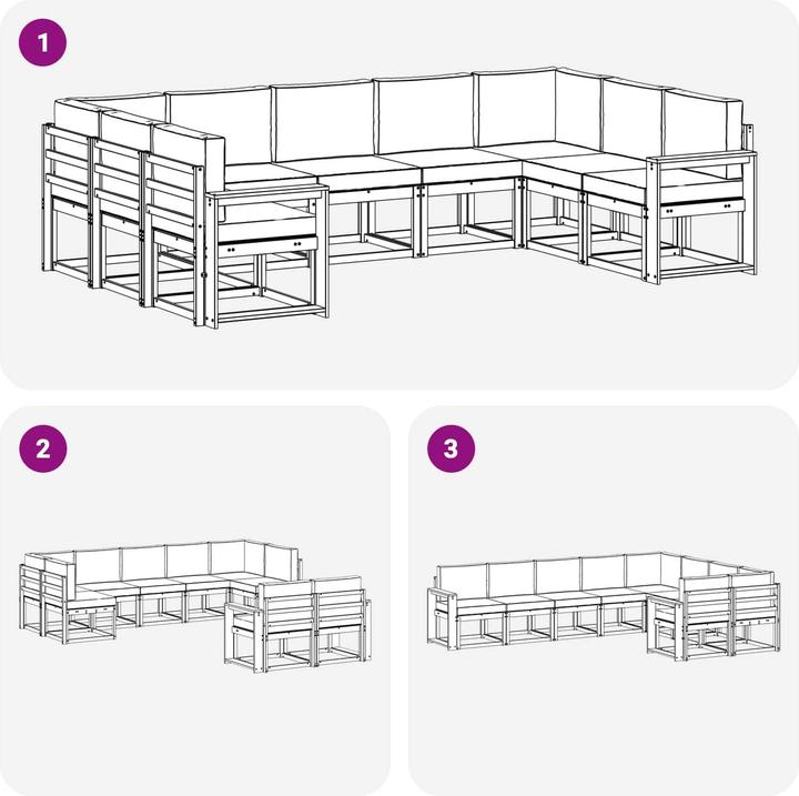 Image du produit vidaXL Outdoor-Sofagarnitur