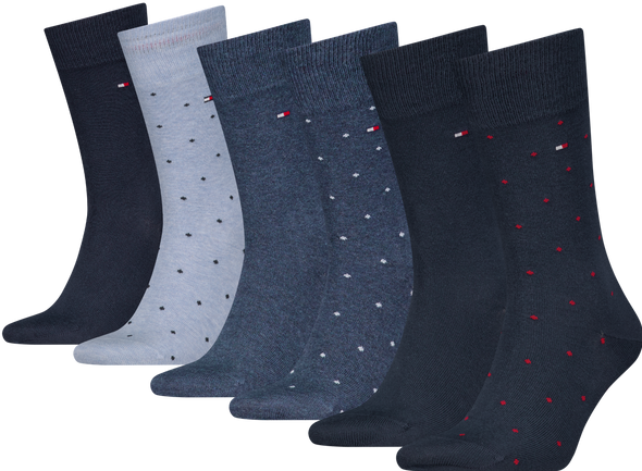 Image du produit Tommy Hilfiger Men Sock 6p Dot (paquet de 6, 43, 46)