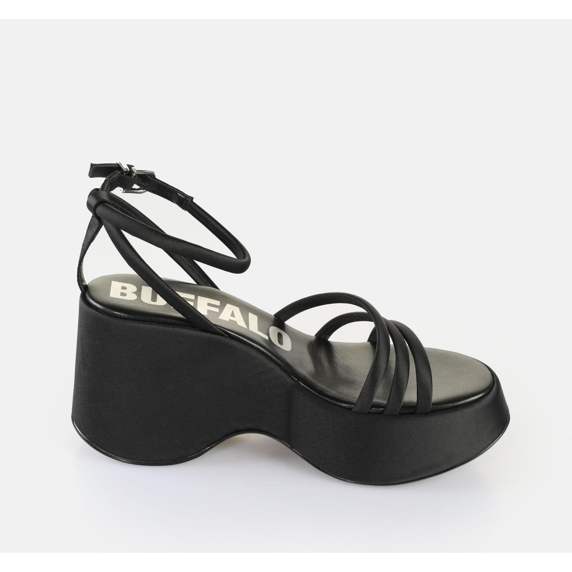 Buffalo, Damen, Sandalen, sandalen für en joy mss sandal - vegan, Schwarz, (39)
